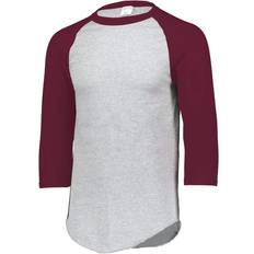 Augusta Baseball 3/4 Sleeve Tee 2.0 - Heather/Maroon