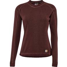 Carhartt Women Base Layers Carhartt Women's Force Heavyweight Base Layer Crewneck Top - Sparrow Heather