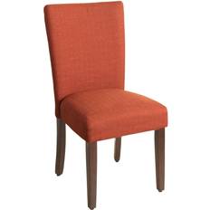 Brown Kitchen Chairs HomePop Parsons Classic Upholstered Accent Dining Single Pack Orange Kitchen Chair