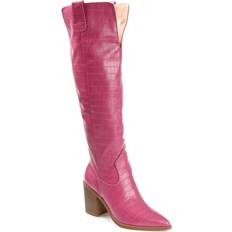 Pink - Women High Boots Journee Collection Therese Tru Comfort Foam Women's Knee-High Boots, Wide, Pink