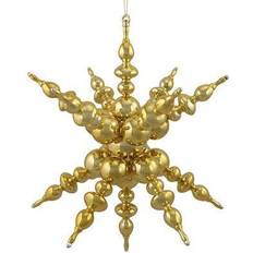 Northlight Shiny Gold 3D Sunburst Snowflake Commercial