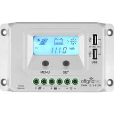 Laddningsregulator 12v Offgridtec PWM Pro Laderegler 12V/24V 20A USB