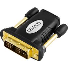 Dvi hona till hdmi hane Deltaco DVI-D - HDMI M-F Adapter