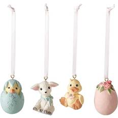 Klarborg forårs dyrebørn Klarborg Spring Animal Children 2020 White/Yellow Påskepynt 3.5cm 4stk