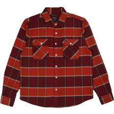 Hauts Brixton Bowery L/s Flannel Mahogany/burnt Henna/mars Red, Male