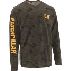 Camouflage Tops Caterpillar Banner Long Sleeve T-shirt - Night Camo