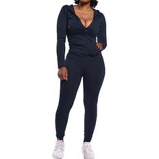 Running Jumpsuits & Overalls PrettyGarden Women's Two Piece Tracksuit Set - Black