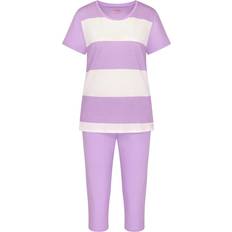 Polyamid Pysjamaser Triumph Pajama Set - White/Purple