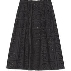 Ganni Kläder Ganni Broderie Anglaise Midi Skirt - Black