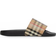 Polyurethane Slippers & Sandals Burberry Check Sandals Archive - Beige