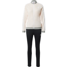 Adidas Essentials 3-Stripes Tracksuit - Cream/Black