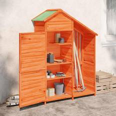 vidaXL Tool Shed Brown Solid Wood Pine (Building Area )