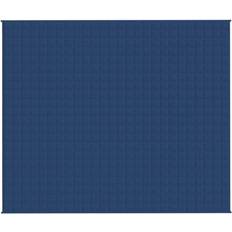 Poliestere Coperte ponderate vidaXL Blu 220x260 cm 11 kg Tessuto Coperta ponderata Blu (180x)