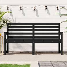 vidaXL 159,5x48x91,5 massivt Havebænk