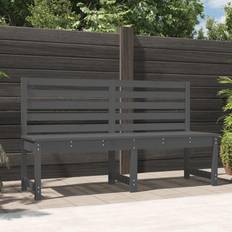 vidaXL Gris 157,5 cm Bois Massif De Pin Banc de Jardin