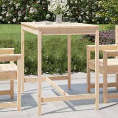 vidaXL Mesa De Jardín Madera Maciza De Pino 121x82.5x110 cm - Marrón