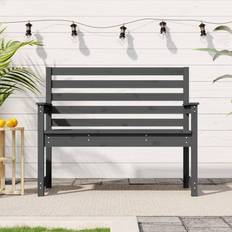 vidaXL Panca Grigia 109x48x91.5 cm Legno Massello di Pinocod Mxl 105908 Panchina da Giardino