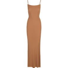 Soft Lounge Long Slip Dress - Camel