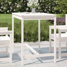 vidaXL Tavolo da Giardino Bianco 121x82.5x110 cm Legno Massello di Pino