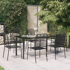 vidaXL 7 Garden Patio Dining Set, 1 Table incl. 6 Chairs