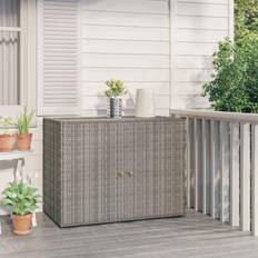 Posterkästen vidaXL Gartenschrank Grau 100 x 55.5 x 80 cm Poly Rattan