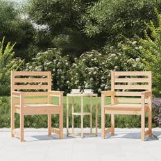 vidaXL Gartenstühle 2 Massivholz Kiefer Gartenessstuhl