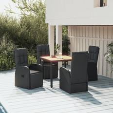 vidaXL trädgården Matgrupp, 1 Bord inkl. 4 Stolar