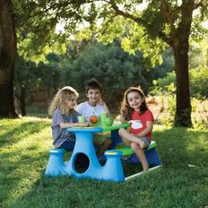Muebles de Exterior para Niños vidaXL Mesa De Pícnic Para Niños Polipropileno 89.5x84.5x48 cm - Azul