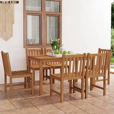 vidaXL 7 Garden Patio Dining Set, 1 Table incl. 6 Chairs