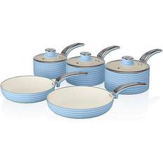 Pan sets Swan Retro Cookware Set with lid 5 Parts