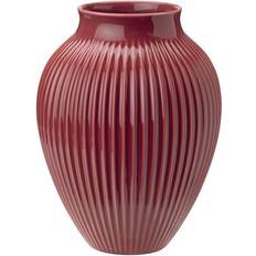 Knabstrup Keramik Fluted Bordeaux Vase 27cm