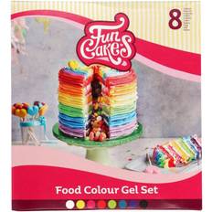 Funcakes Food Colour Gel Set of 8 Blue Cake Decoration