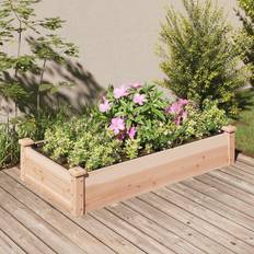 Træ Plantekasser på tilbud vidaXL Højbed med foring 120x60x25 massivt fyrretræ Plantekasse