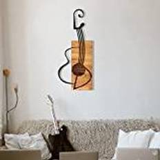Guitar til børn Guitar Vægdekor Sort Valnød Emaljeskilte