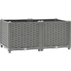 vidaXL Upphöjd odlingslåda 80x40x38 polypropen