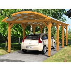 Beige Gartenhäuser HOLZ Bogendach-Carport Franken (Gebäudefläche )