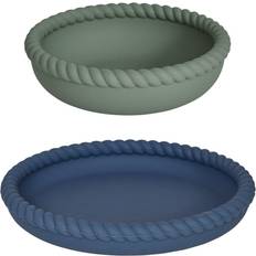 OYOY Assiette et bol Mellow Blue-Olive