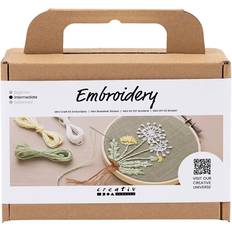 Kreakasse DIY Kit Broderi Broderiramme støvet grøn 1 pakke
