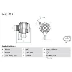 Sì Generatori Bosch Alternatore 14V 150A Freelander 2 SUV