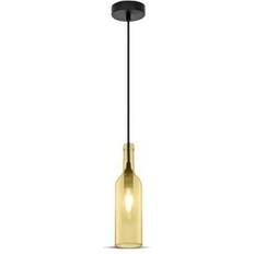 Arancione Lampade a Sospensione V-TAC Lampadario Forma Bottiglia Vetro Ambra E14 Vt-7558 Lampada a Sospensione