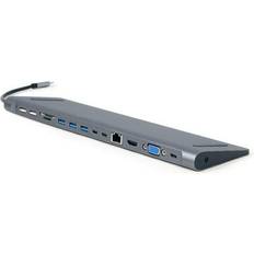 Hub usb a usb c vga hdmi Gembird Cablexpert A-CM-COMBO9-01 dockingstation USB-C 3.1