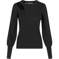 Second Female Lee Knit O-Neck Top - Black