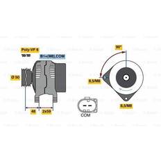 Elektrostarter Generatoren Bosch Generator 0 986 081 340