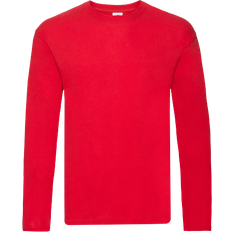 Fruit of the Loom Men's R Long Sleeved T-shirt - Red