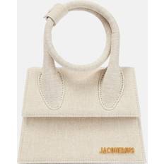 Jacquemus Light Greige Le Chiquito Noeud Linen-blend Top-handle bag