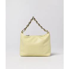 Elegant Håndtaske Med Logo Accent - Gul