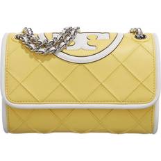 Tory Burch Small Fleming Bag Yellow/White Leather yellow