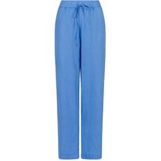 Neo Noir Sonar Linen Pants Dam Raka Byxor - Dusty Blue