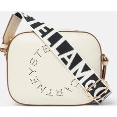 Womens Pure White Logo Mini Vegan Leather Cross-body bag