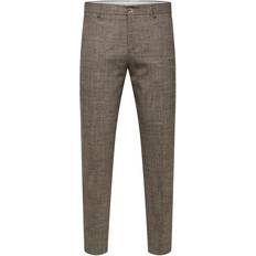 Slhslim oasis linen trs Selected SLHSLIM-OASIS LINEN TRS NOOS Brun